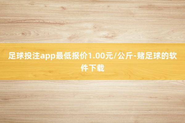 足球投注app最低报价1.00元/公斤-赌足球的软件下载