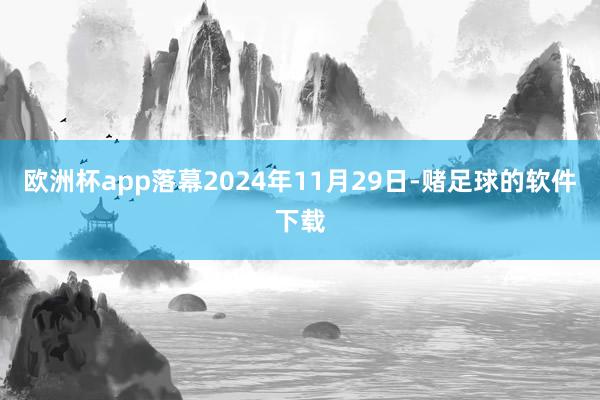 欧洲杯app落幕2024年11月29日-赌足球的软件下载