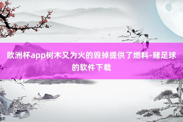 欧洲杯app树木又为火的毁掉提供了燃料-赌足球的软件下载
