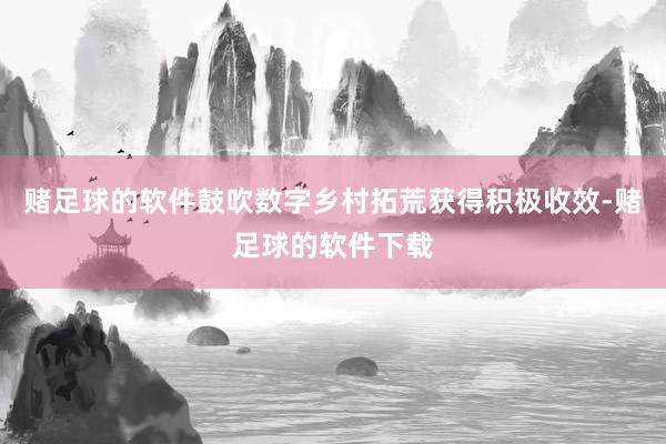赌足球的软件鼓吹数字乡村拓荒获得积极收效-赌足球的软件下载