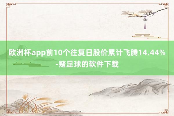 欧洲杯app前10个往复日股价累计飞腾14.44%-赌足球的软件下载