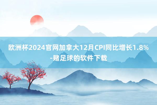 欧洲杯2024官网加拿大12月CPI同比增长1.8%-赌足球的软件下载