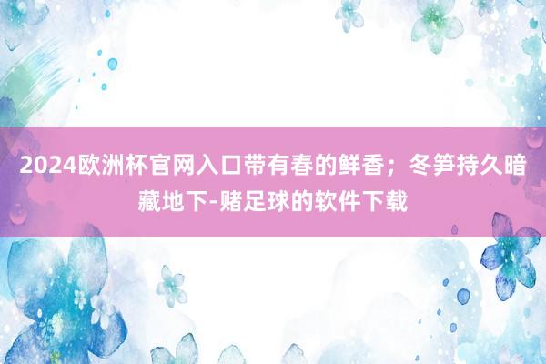 2024欧洲杯官网入口带有春的鲜香；冬笋持久暗藏地下-赌足球的软件下载