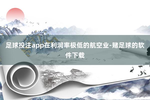 足球投注app在利润率极低的航空业-赌足球的软件下载